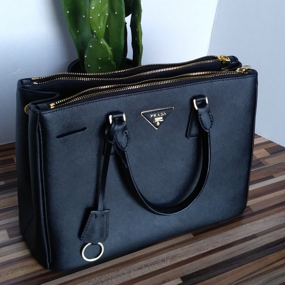 PRADA MILANO PURSE TOTE BAG HANDBAG BLACk